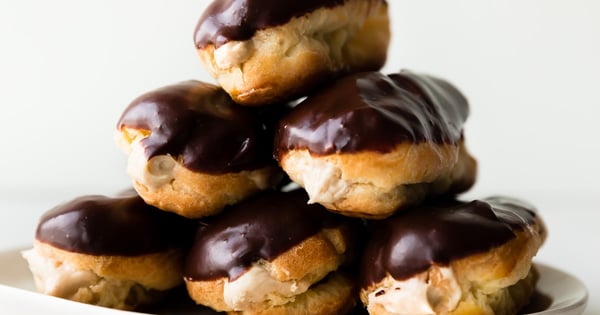 Homemade Eclairs with Peanut Butter Mousse Filling