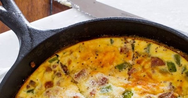 140 Calorie Cheesy Sausage Quiche