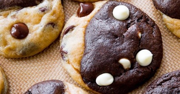 Double Chocolate Chip Swirl Cookies