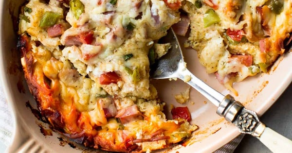 Overnight Ham & Cheese Strata
