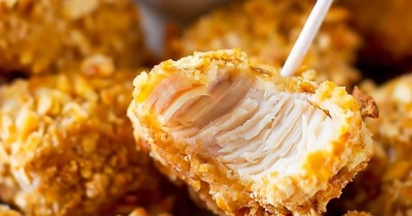 Pretzel Crusted Chicken Bites
