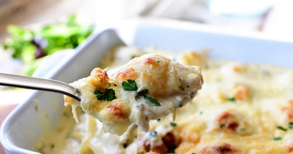 Chicken Alfredo Stuffed Shells