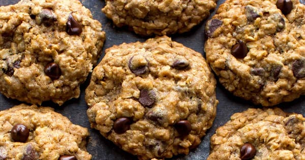 Soft & Chewy Oatmeal Chocolate Chip Cookies