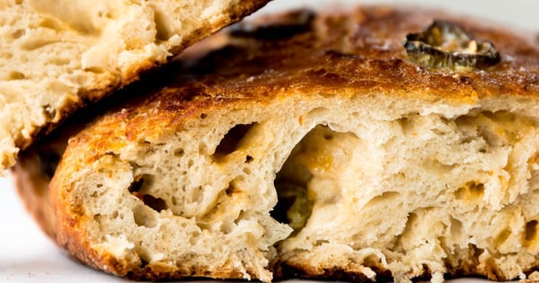 No Knead Jalapeño Cheddar Bread