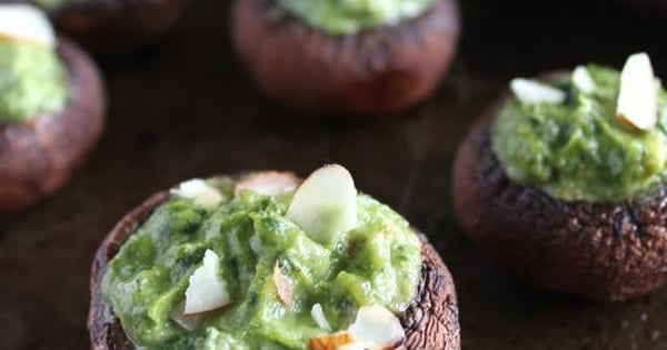 Avocado-stuffed Portobello Mushrooms
