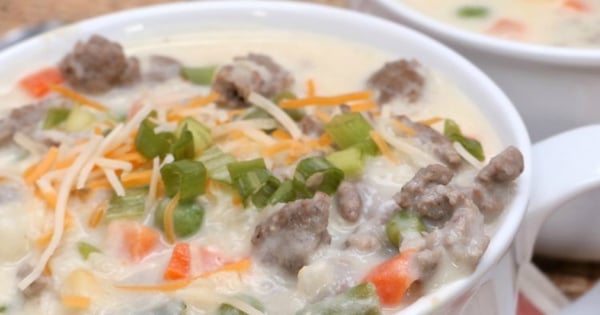 creamy sausage & vegetable potato soup