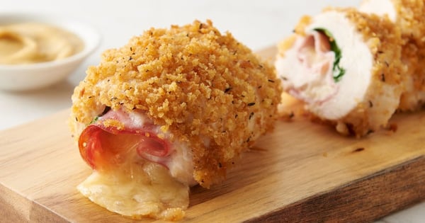 Chicken Cordon Bleu Roll-Ups