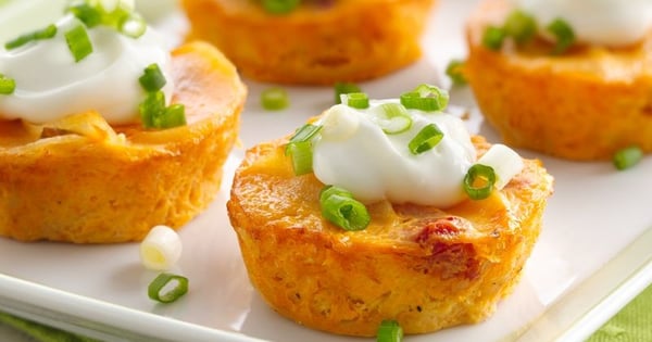Cheesy au Gratin Potato Cupcakes