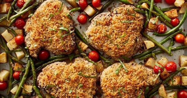 Italian Pork Chop Sheet-Pan Dinner