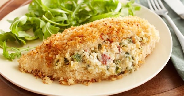 Bacon, Chile and Cream Cheese-Stuffed Chicken Breasts