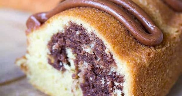 Homemade Marble Pound Cake
