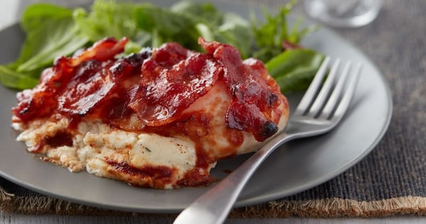 Barbecue Bacon Chicken Stuffed with Ranch Cream Cheese