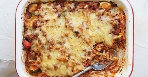 Bacon and Beef Pasta Bake