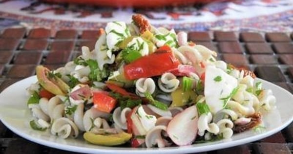 Ange's Gluten-Free Spring Pasta and Fetta Salad