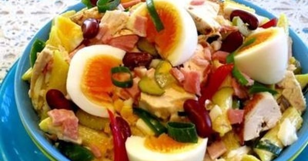 Chicken and Egg Pasta Salad