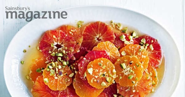 Citrus fruit salad with spiced syrup