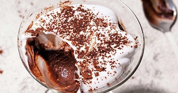 Vegan espresso martini chocolate mousse