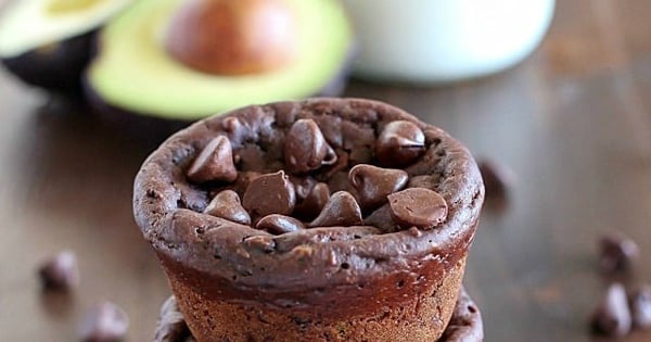 Fudgy Chocolate Avocado Muffins
