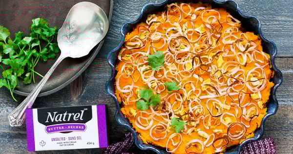 Sweet potato and chorizo shepherd’s pie