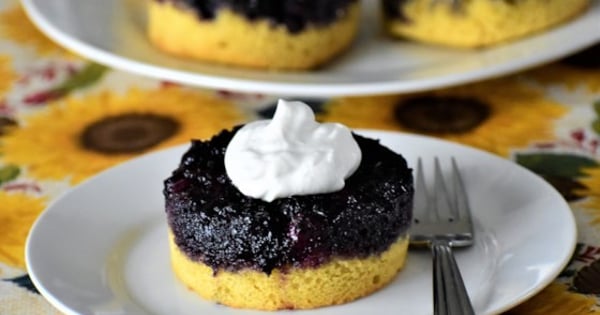 Blueberry Upside-Down Mini Cakes