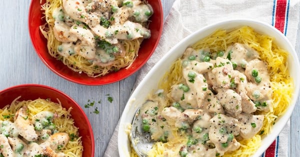 Creamy Spaghetti Squash Carbonara
