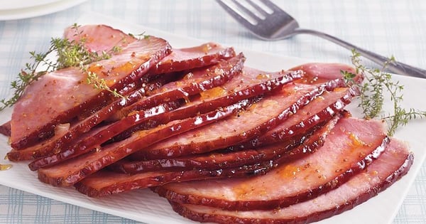 Riesling Peach Glazed Ham