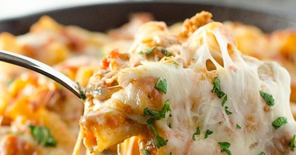 5-Cheese Baked Ziti with Tomato Cream Sauce