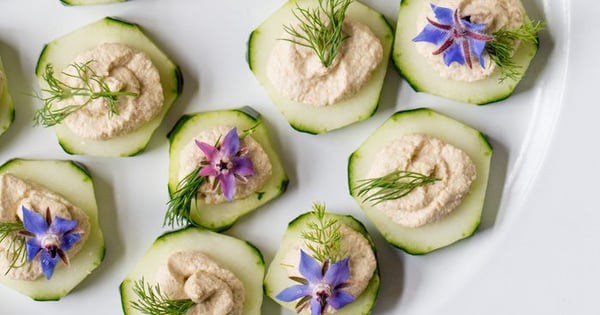 Cucumber Slices with Smoky Sunflower Seed pâté
