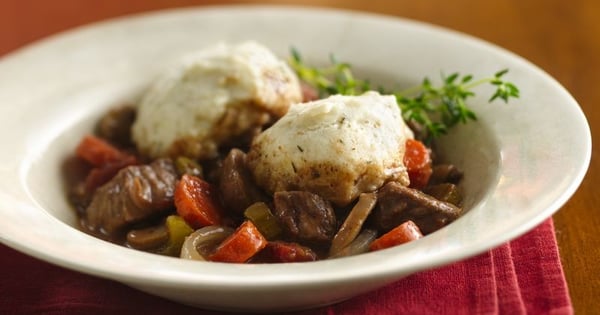 Slow-Cooker Burgundy Stew with Herb Dumplings
