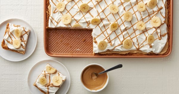 Peanut Butter-Banana Slab Pie