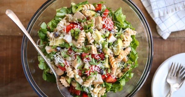 Southwest Green Chile-Chicken Pasta Salad