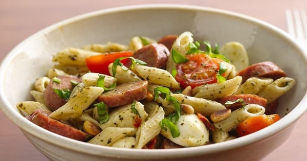 Caprese Sausage Pasta Salad