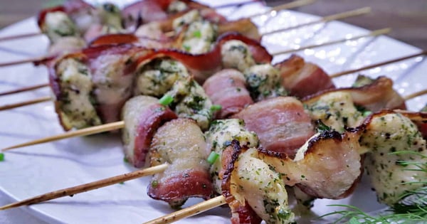 Keto Chicken Bacon Ranch Kabobs
