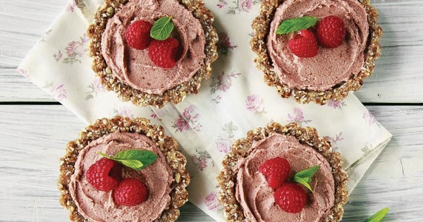 Mini Raspberry and Coconut Cream Tarts