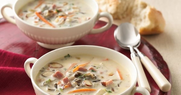 Slow-Cooker Creamy Ham and Wild Rice Soup