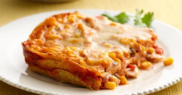 Corn, Chicken and Tortilla Lasagna