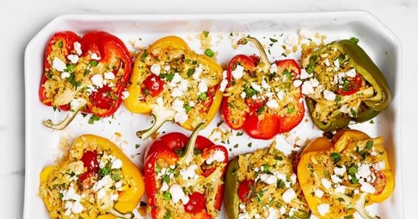 Turmeric-Chicken Stuffed Peppers