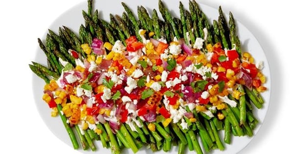Smoky Asparagus with Corn Salsa