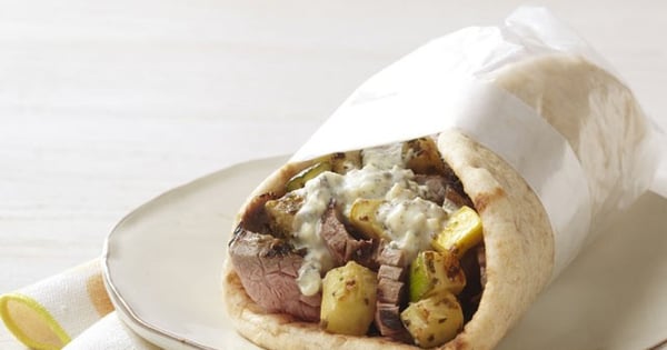 Steak & Vegetable Gyro