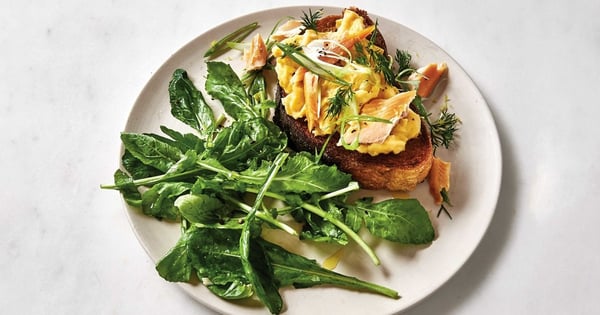 Trout Toast with Soft Scrambled Eggs