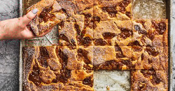 Sheet-Pan Cider-Ricotta Pancakes with Pear Compote