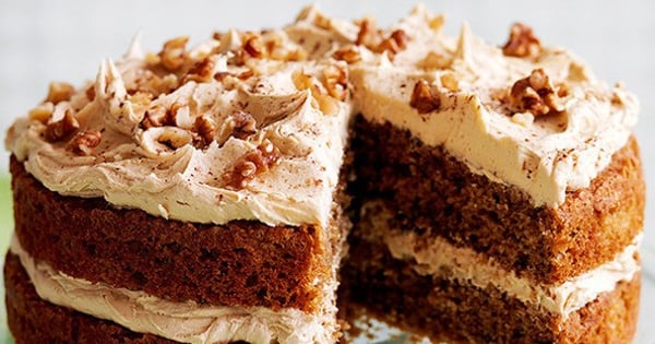 Coffee and walnut cake