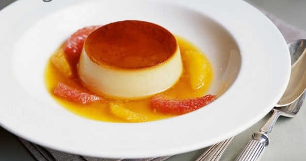 Jasmine Crème Caramels with Citrus Compote