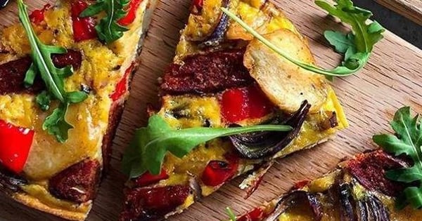 Veggie Spanish-style chorizo omelette