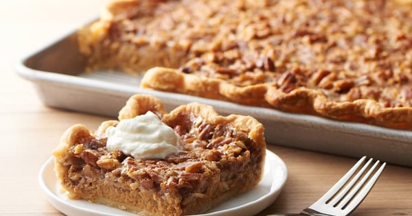 Pumpkin-Pecan Slab Pie