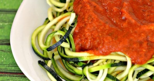 Zucchini Spaghetti alla Marinara