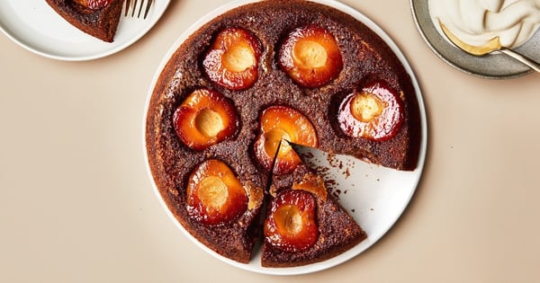 Apple-Walnut Upside-Down Cake