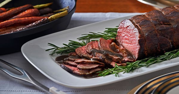 Beef Tenderloin with Dark Chocolate Blackcurrant Pan Sauce