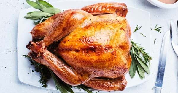 Salted Roast Turkey with Herbs and Shallot-Dijon Gravy