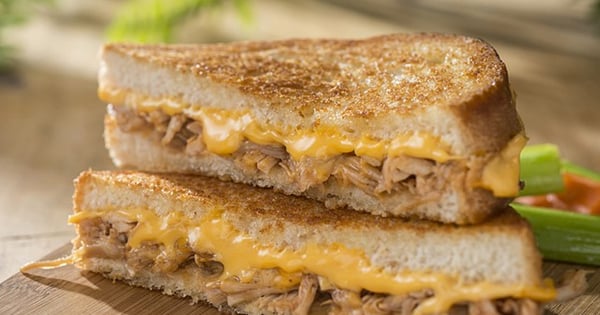 Cheesy BBQ Chicken Grilled Cheese
